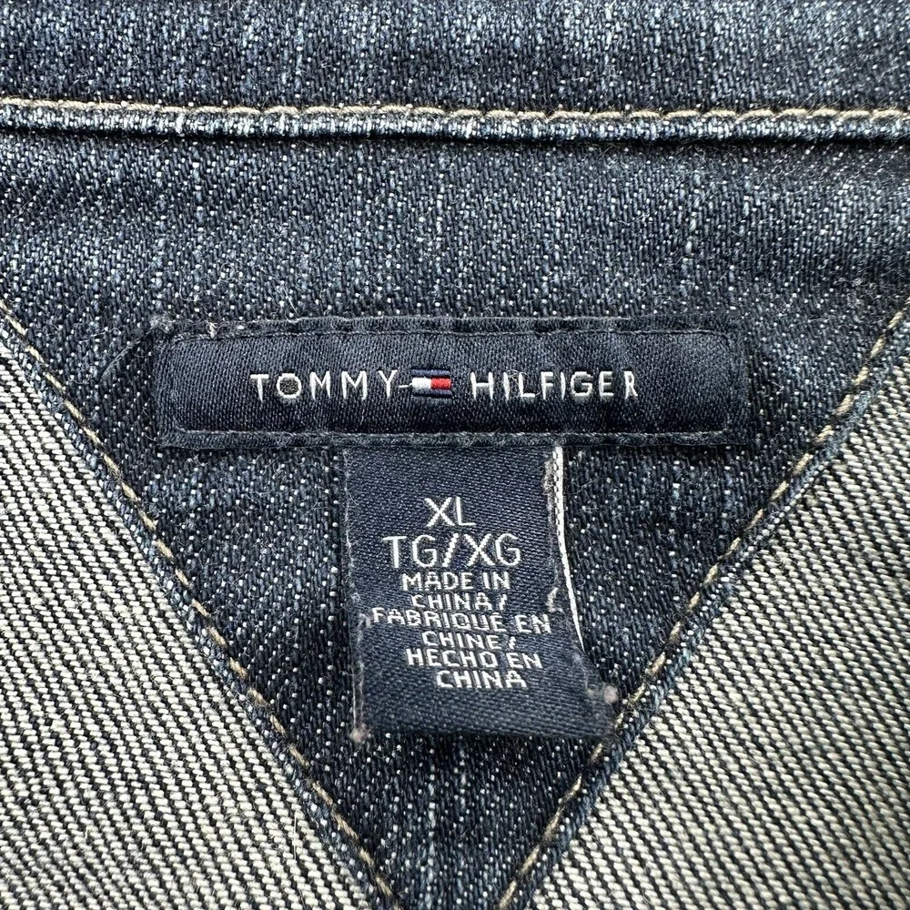 Tommy Hilfiger Women's Button Up Denim Jean Jacket Size XL Blue - Picture 4 of 8